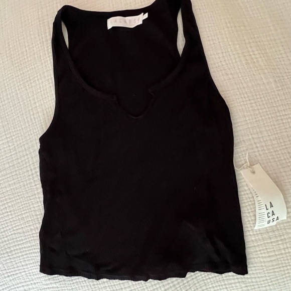 SOLD NWT LACAUSA Roxy Tank in Black - Picture 6 of 8